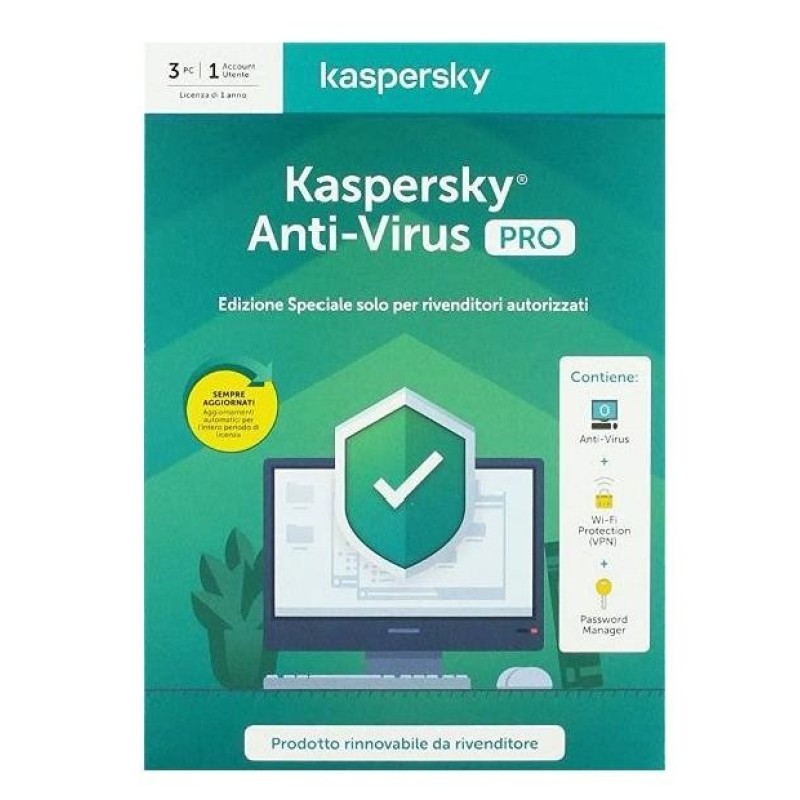 Kaspersky Antivirus 2022 3 dispositivi